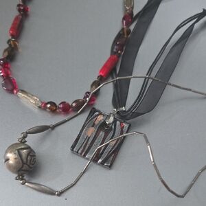 Elegant Multi-Color Beaded Necklace Set